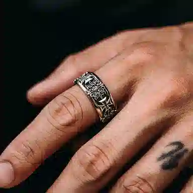 MYSH Cross Ring 925 Silver