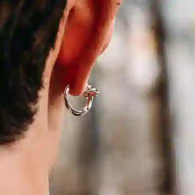 MYSH Cross Fleur-de-lis Earrings