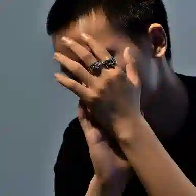 MYSH Cross Crown Silver Ring