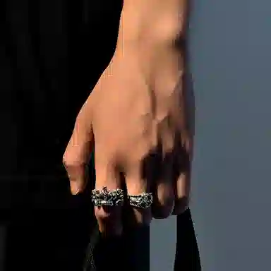 MYSH Cross Crown Silver Ring