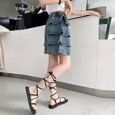 泰迪珍藏 短裤宽松百搭三分牛仔 青少年