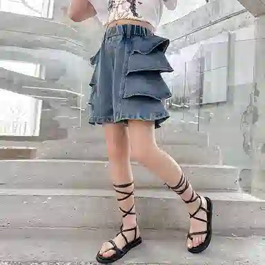 泰迪珍藏 短裤宽松百搭三分牛仔 青少年