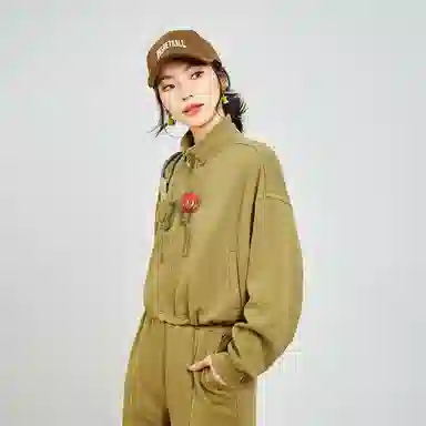 木果果木 立领宽松落肩截短外套 女款