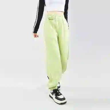 木果果木 纯色束脚高腰休闲裤 女款