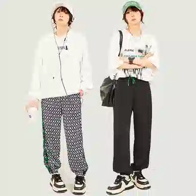 木果果木 宽松复古束脚休闲针织运动裤 女款