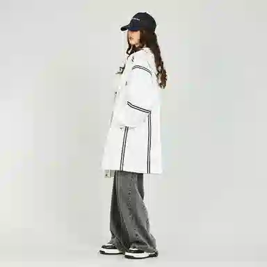 木果果木 连帽简约休闲风衣 女款