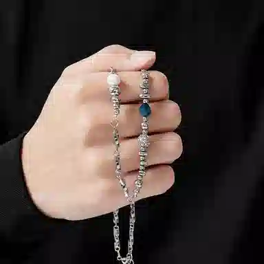 ENFANTIN Titanium Stone Necklace