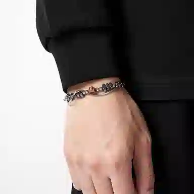 ENFANTIN Silver Double Chain Bracelet