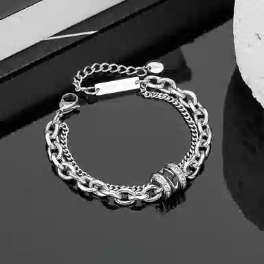 ENFANTIN Double Layer Lightning Cuban Chain Bracelet