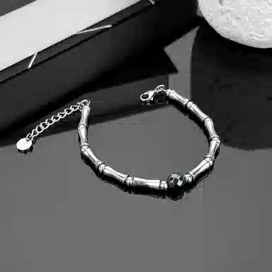 ENFANTIN Bamboo Black Stone Bracelet