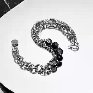 ENFANTIN Double Layer Crack Bead Bracelet