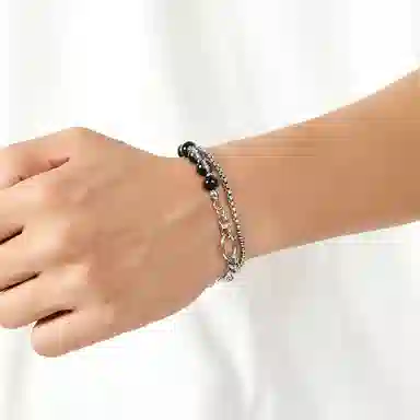 ENFANTIN Double Layer Crack Bead Bracelet