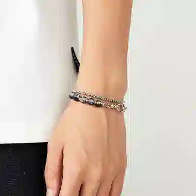 ENFANTIN Double Layer Crack Bead Bracelet