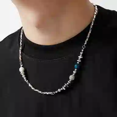 ENFANTIN Titanium Stone Necklace