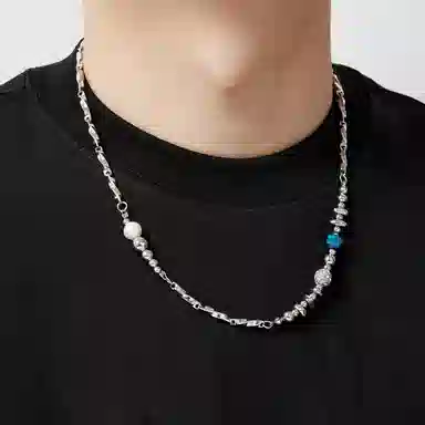 ENFANTIN Titanium Stone Necklace