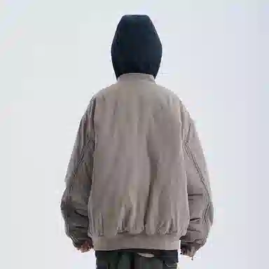 A SQUARE ROOT Bomber Jacket Grey