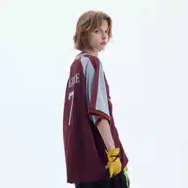 A SQUARE ROOT V-Neck Striped Tee