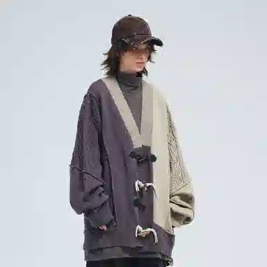 A SQUARE ROOT V-Neck Knit Sweater