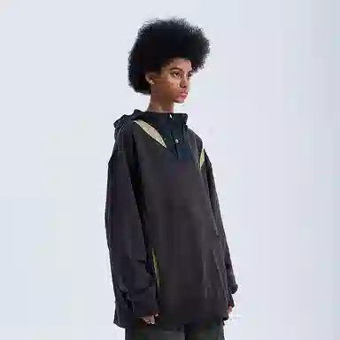 A SQUARE ROOT Retro Half-Zip Sweatshirt