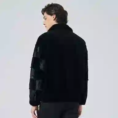 David Naman FW23 Black Fur Jacket