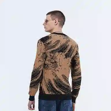 David Naman Colorblock Knit Sweater