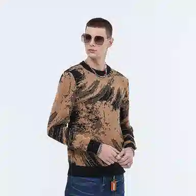 David Naman Colorblock Knit Sweater