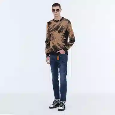 David Naman Colorblock Knit Sweater