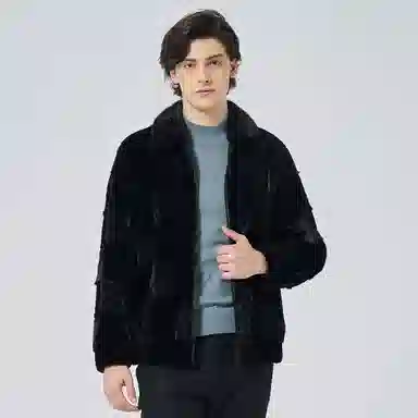 David Naman FW23 Black Fur Jacket