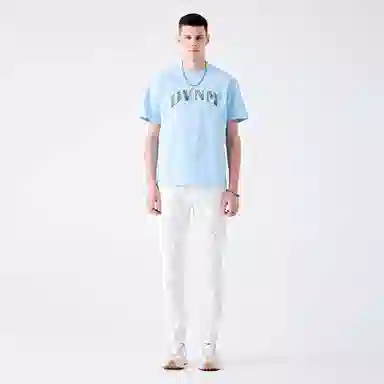 David Naman SS24 Cotton Colorblock Embroidered Tee