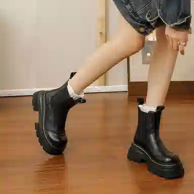 伯爵猫 牛反绒 时尚百搭潮流日常 切尔西靴 女款