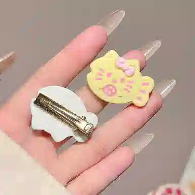 简应舒 蝴蝶猫刘海夹碎发小夹子可爱小发卡 亚克力 发夹 女款