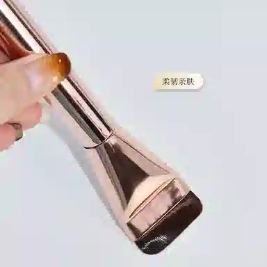 简应舒  玫瑰金一字型粉底刷上妆轻薄均匀服帖扁平头底妆刷学生化妆刷 打底