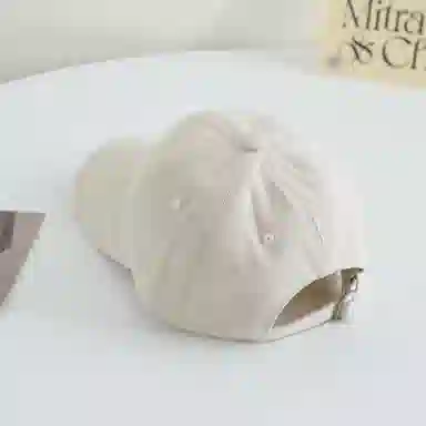 奶油莫兰迪 艾佳微 可爱刺绣小熊猫韩系防晒遮阳时尚百搭显白显脸小 棉 鸭舌帽 男女同款情侣款