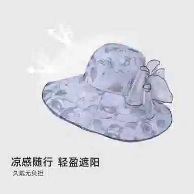 艾佳微 夏季加宽大帽檐遮阳帽户外海边沙滩防晒太阳帽透气舒适简约 涤纶 渔夫帽 女款