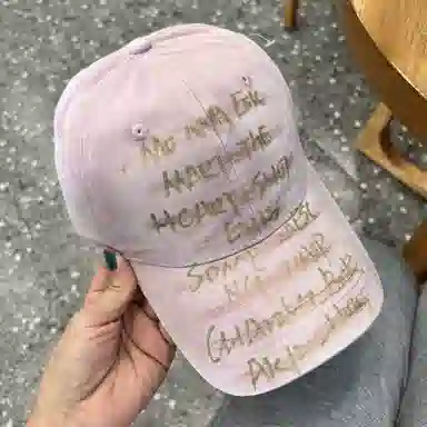 艾佳微 个性小众涂鸦遮阳帽深顶百搭大头围显脸小运动字母 棉 鸭舌帽 男女同款情侣款