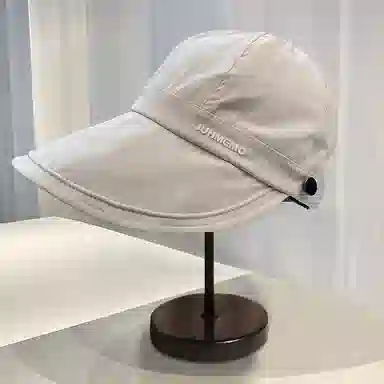 艾佳微 宽檐防晒太阳帽出游逛街马术帽可挂口罩 涤纶 鸭舌帽 男女同款情侣款