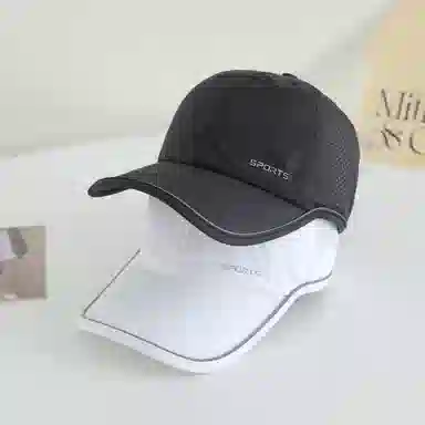 艾佳微 春夏季反光条醒目轻薄打孔透气户外出行遮阳防晒速干 涤纶 鸭舌帽 男女同款情侣款