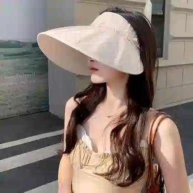 艾佳微 防紫外线韩版时尚百搭遮阳显脸小空顶 聚酯纤维 防晒帽 男女同款情侣款