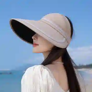 艾佳微 日常通勤韩版时尚百搭户外出游骑车大帽檐遮阳 涤纶 防晒帽 男女同款情侣款