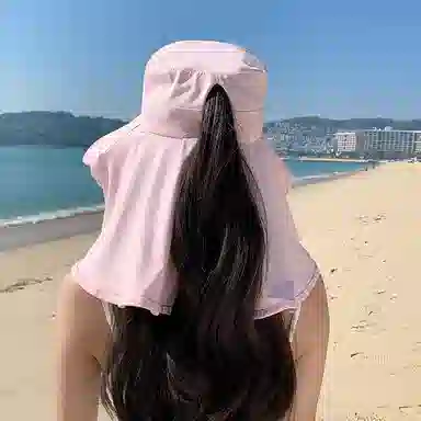 艾佳微 遮阳骑车太阳户外防紫外线 聚酯纤维 防晒帽 男女同款情侣款