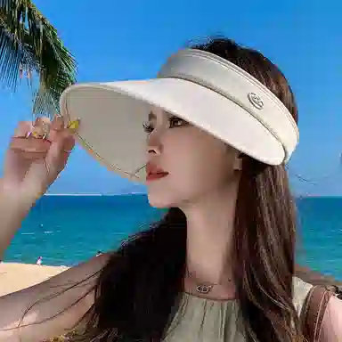 艾佳微 大帽檐遮阳帽 户外运动时尚休闲百搭 聚酯纤维 防晒帽 女款