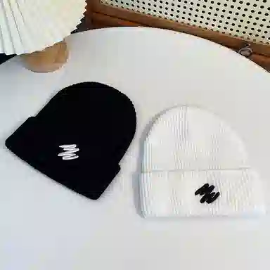 艾佳微 复古休闲时尚百搭毛线秋冬通勤保暖针织帽护耳套头帽户外防风防寒帽潮 腈纶 绒线帽 男女同款情侣款