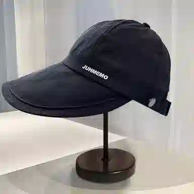 艾佳微 宽檐防晒太阳帽出游逛街马术帽可挂口罩 涤纶 鸭舌帽 男女同款情侣款