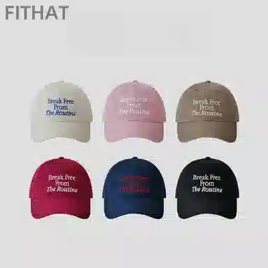 艾佳微 韩系东大门刺绣字母软顶日常百搭遮阳户外出行显脸小显白 棉 鸭舌帽 男女同款情侣款