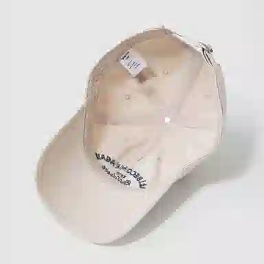 艾佳微 复古街头字母刺绣图案软顶弯檐棒球帽百搭潮流显白显脸小 棉 鸭舌帽 男女同款情侣款