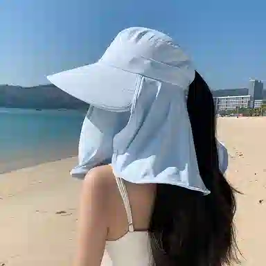 艾佳微 遮阳骑车太阳户外防紫外线 聚酯纤维 防晒帽 男女同款情侣款