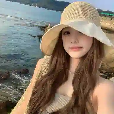 艾佳微 防紫外线骑行户外大檐太阳帽遮脸面罩护颈遮阳 涤纶 渔夫帽 男女同款情侣款