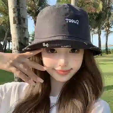 艾佳微 甜酷双面戴防晒帽夏季户外遮阳帽休闲百搭显脸小素颜蝴蝶结 棉 渔夫帽 女款