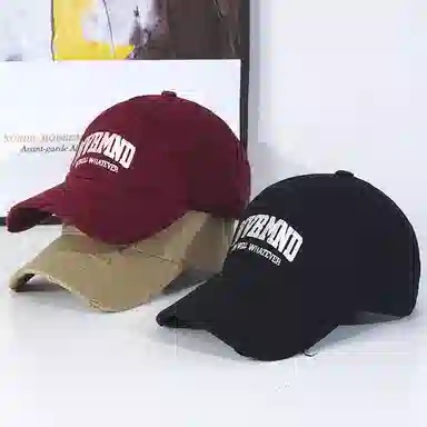 艾佳微 软顶破洞个性韩版时尚显脸小休闲百搭遮阳防晒嘻哈街头酷 棉 鸭舌帽 男女同款情侣款