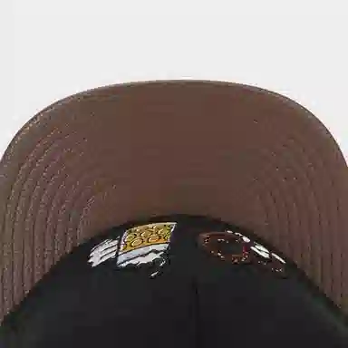 艾佳微 黑色嘻哈休闲平沿个性图案夏日啤酒小酌 棉 棒球帽 男女同款情侣款